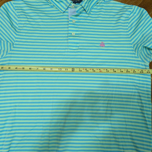 Brooks Brothers Aqua Striped Polo Shirt - Picture 7 of 7